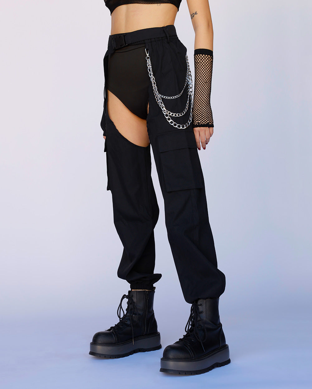 Darkest Hours Chain Chaps-Regular-Black-Side--Bethany---S