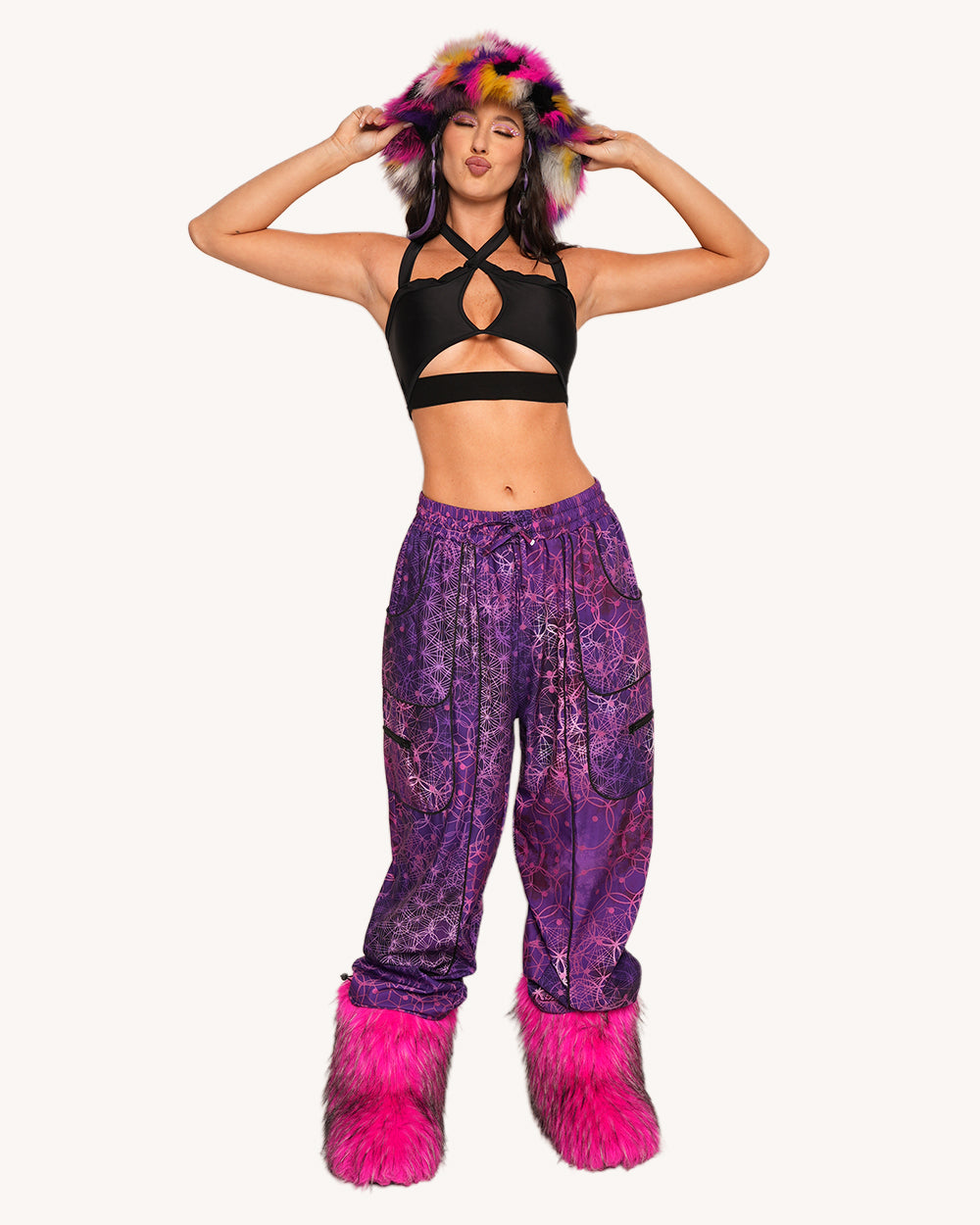Violet Vibrations Harem Pants - Image 3