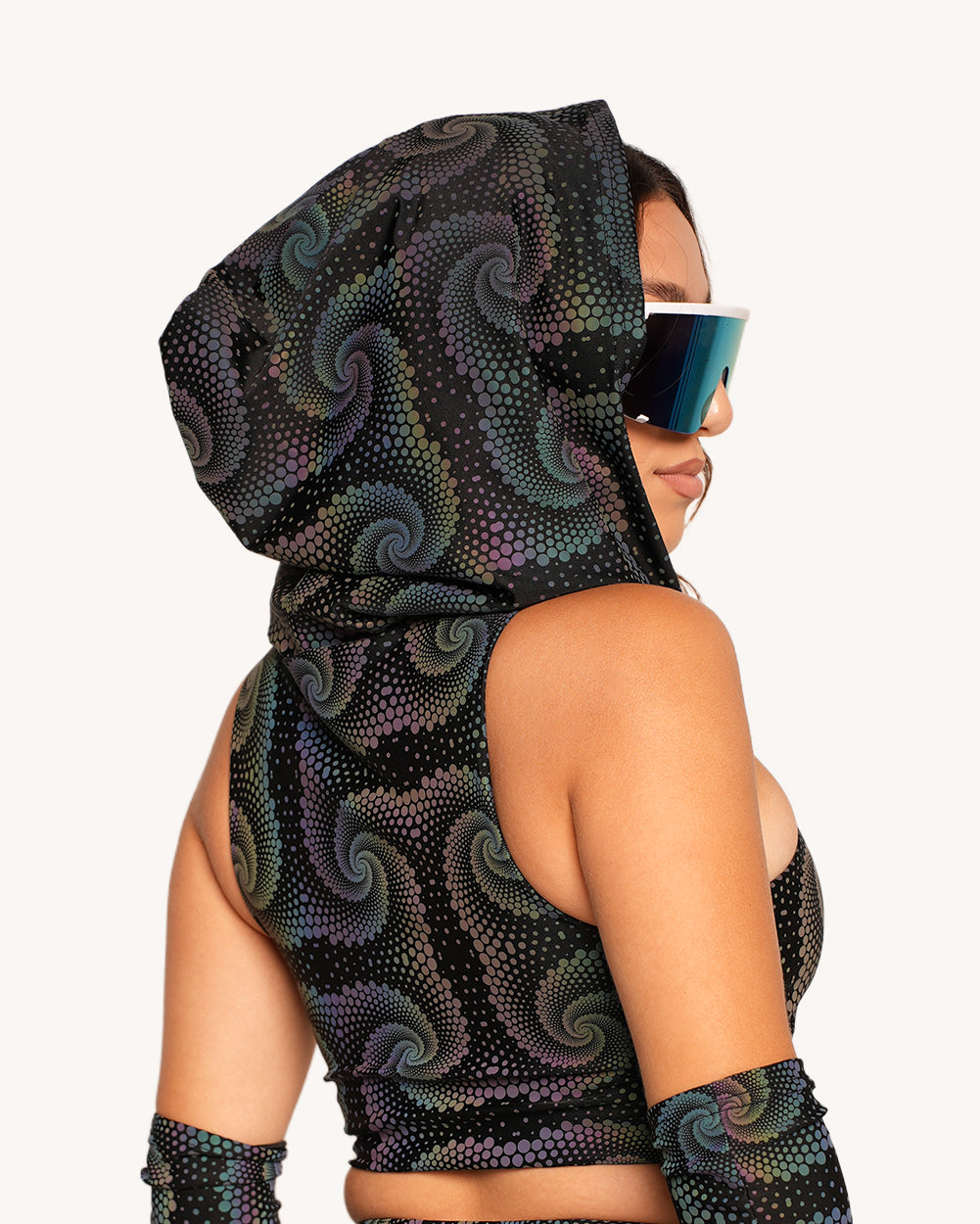 Waking Vision Rainbow Reflective Crop Top - Image 33881819938999