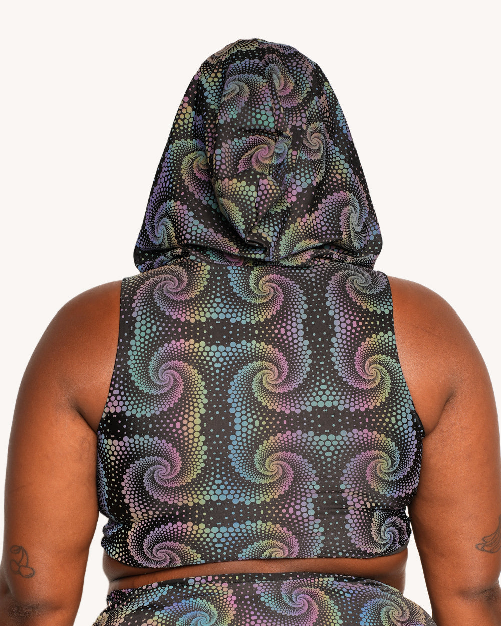 Waking Vision Rainbow Reflective Crop Top - Image 33881823117495