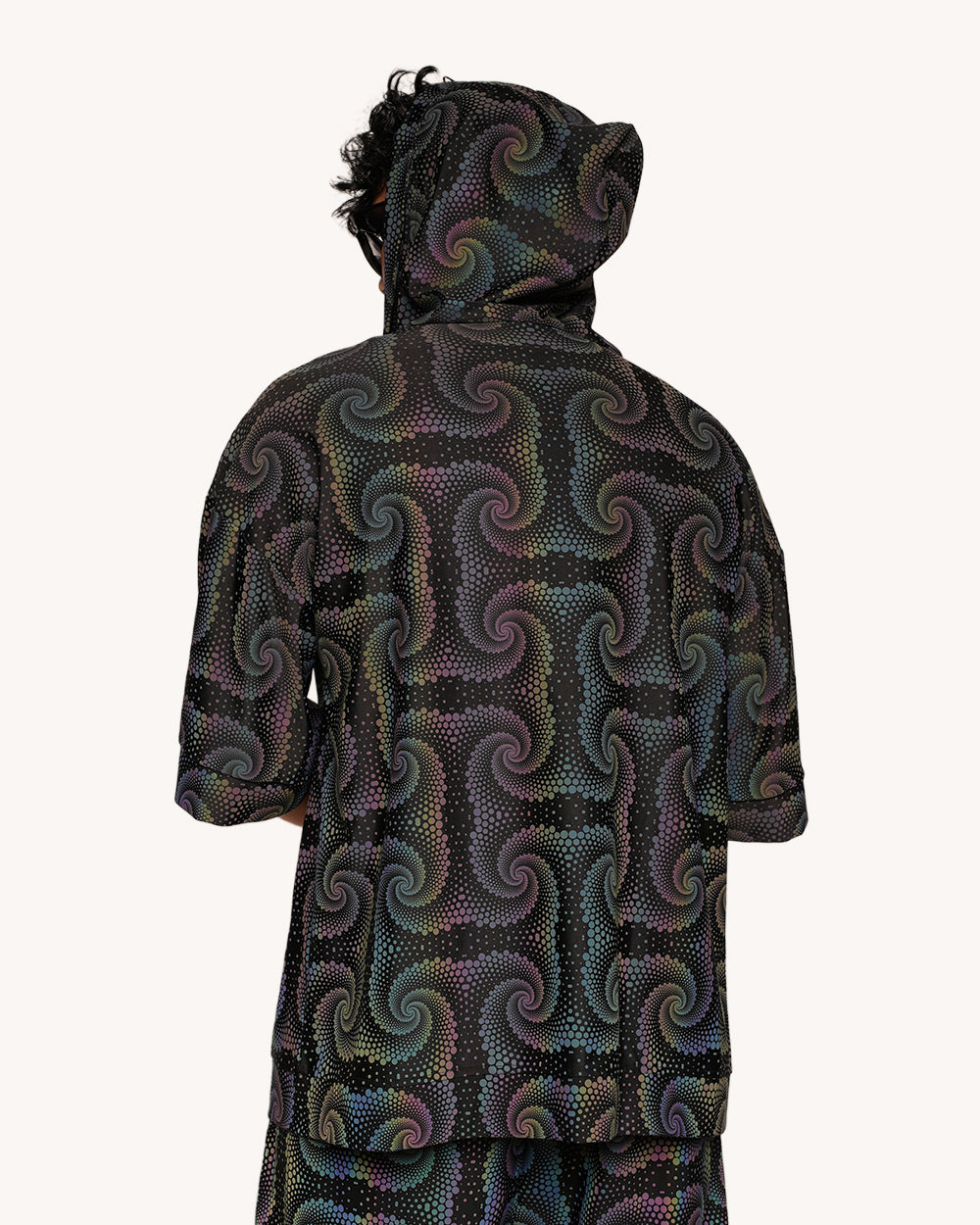Waking Vision Rainbow Reflective Hooded Robe-Men
