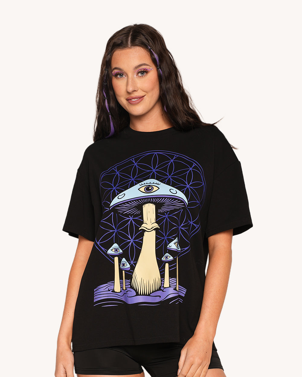 Wavy Cap Oversized Tee - Image 1