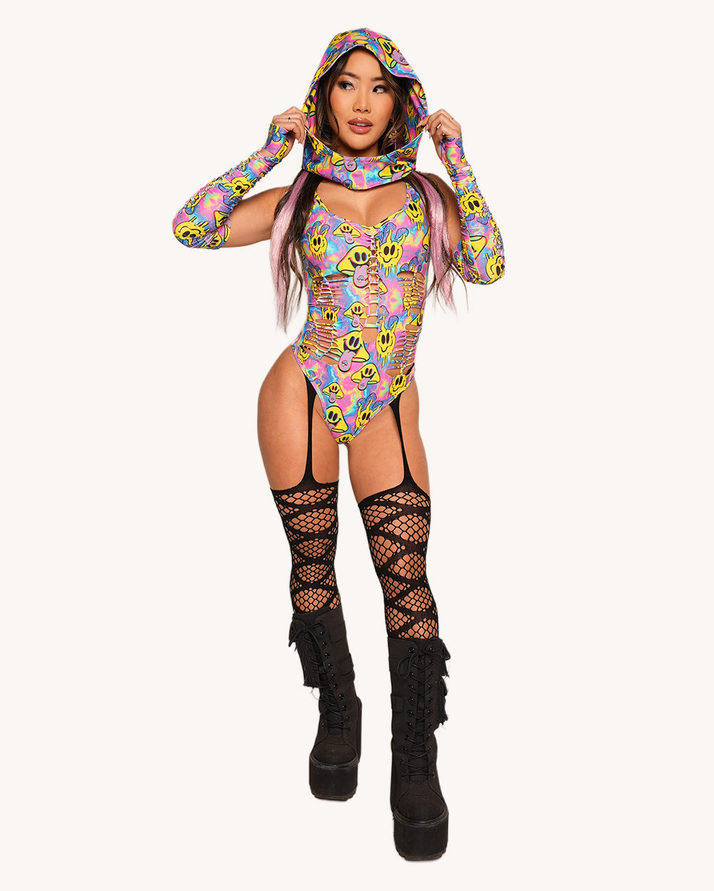 Welcome to Trippyland Bodysuit with Sleeves - Image 38310911180983