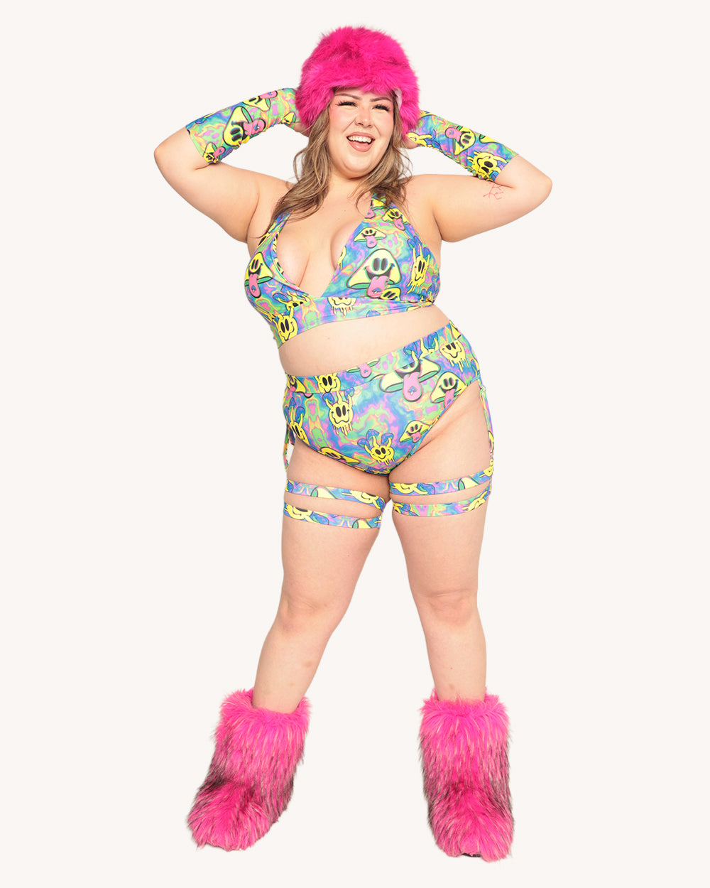 Welcome to Trippyland Halter Top with Sleeves - Image 11