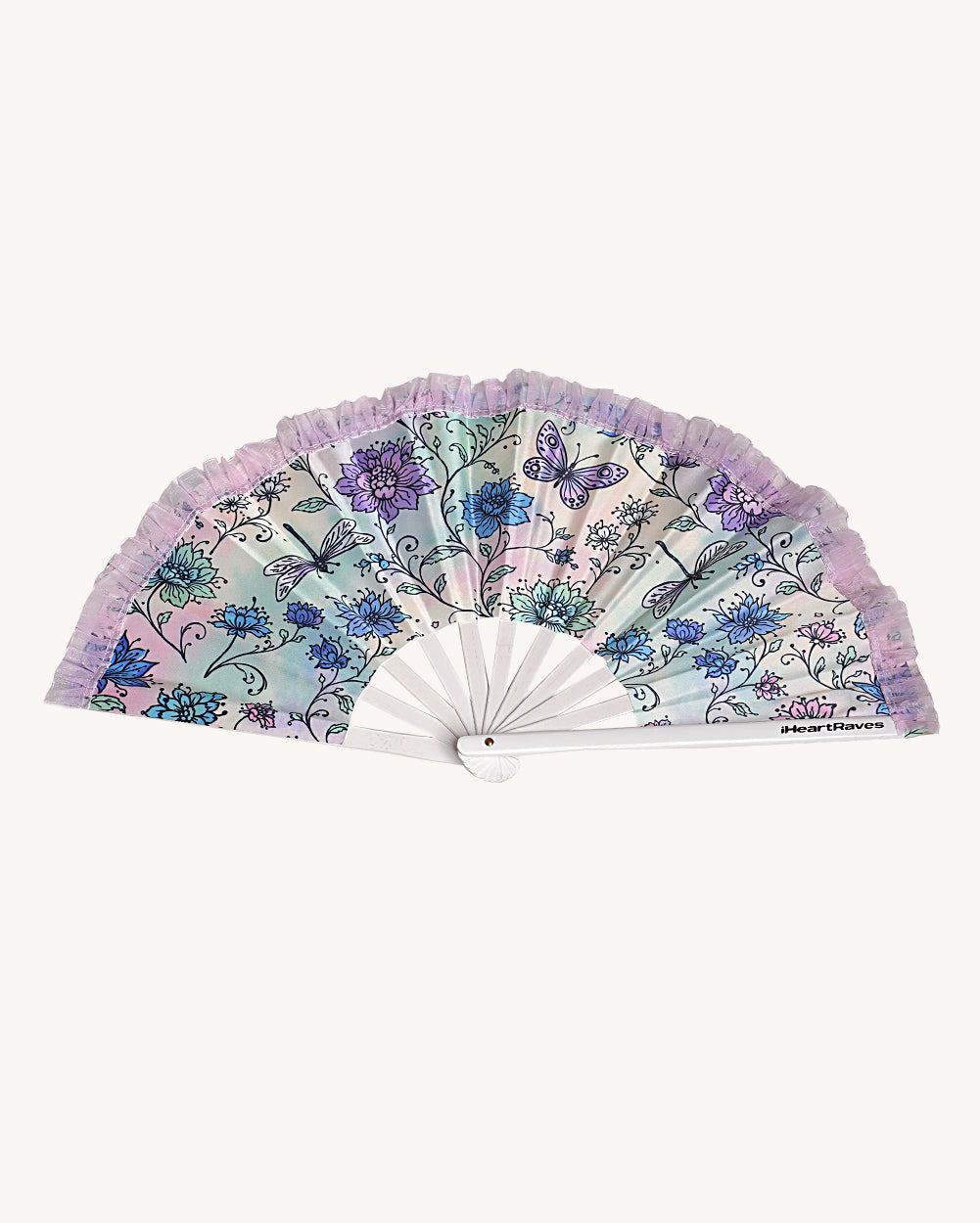 Whispering Willow Ruffled Small Hand Fan - Image 36261278941367