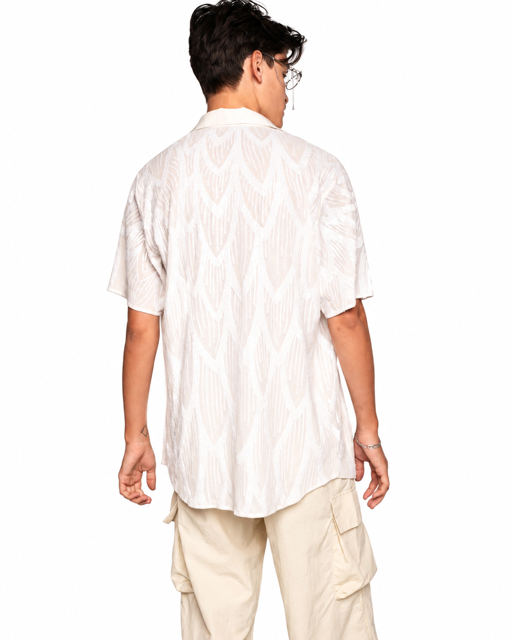 White Willow Sequin Button Down - Image 2