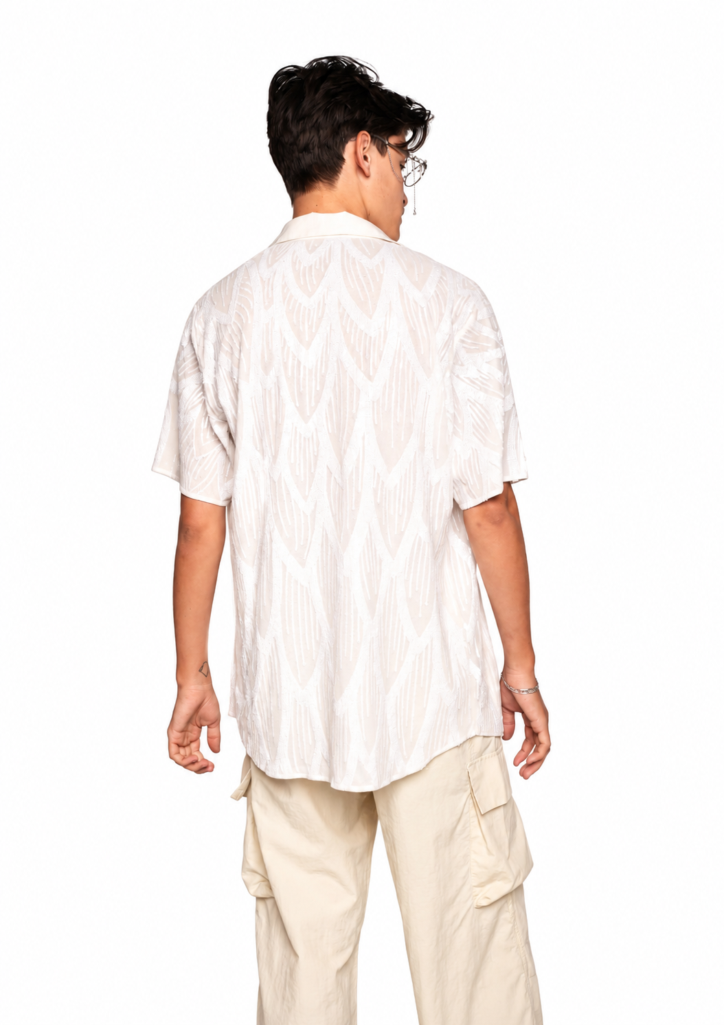White Willow Sequin Button Down - Image 35681601061047