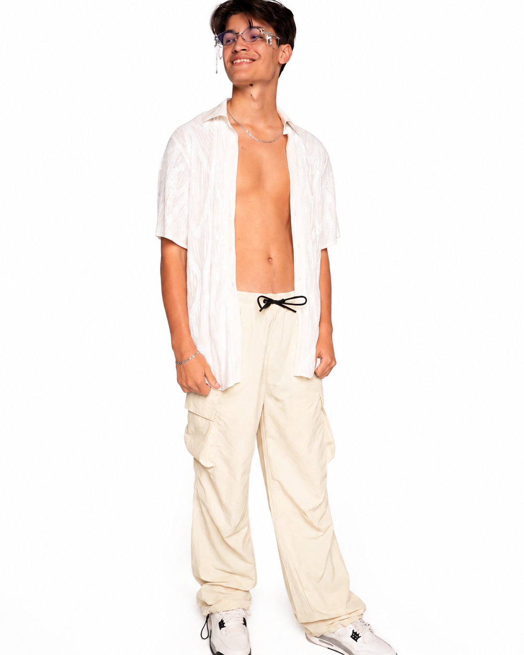 White Willow Sequin Button Down - Image 3