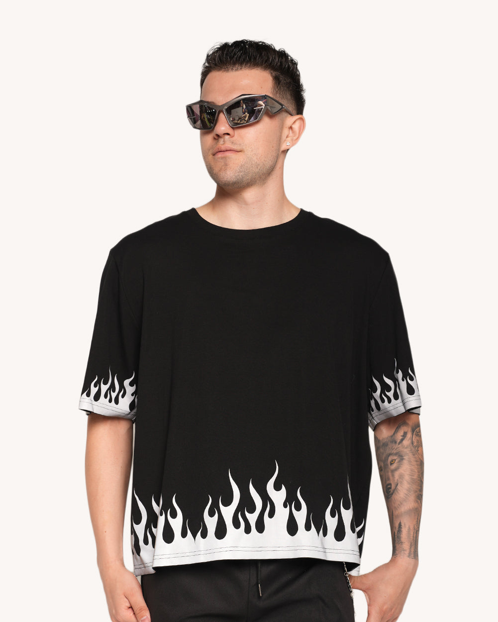 White Hot Chaos Men's Silver Reflective Tee - Image 35111100154039