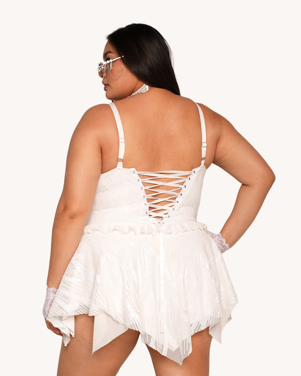 White Willow Sequin Fairy Dress - Image 5