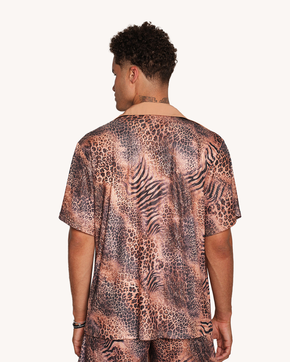 Wild Cat Print Camp Shirt - Image 37168312615095