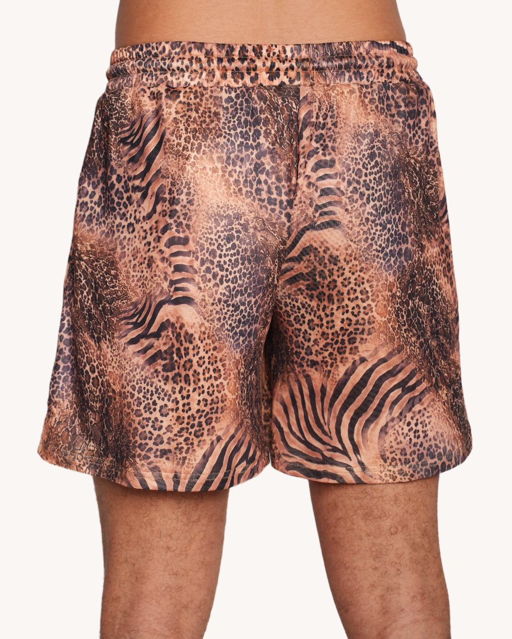 Wild Cat Print Camp Shorts - Image 37168312811703