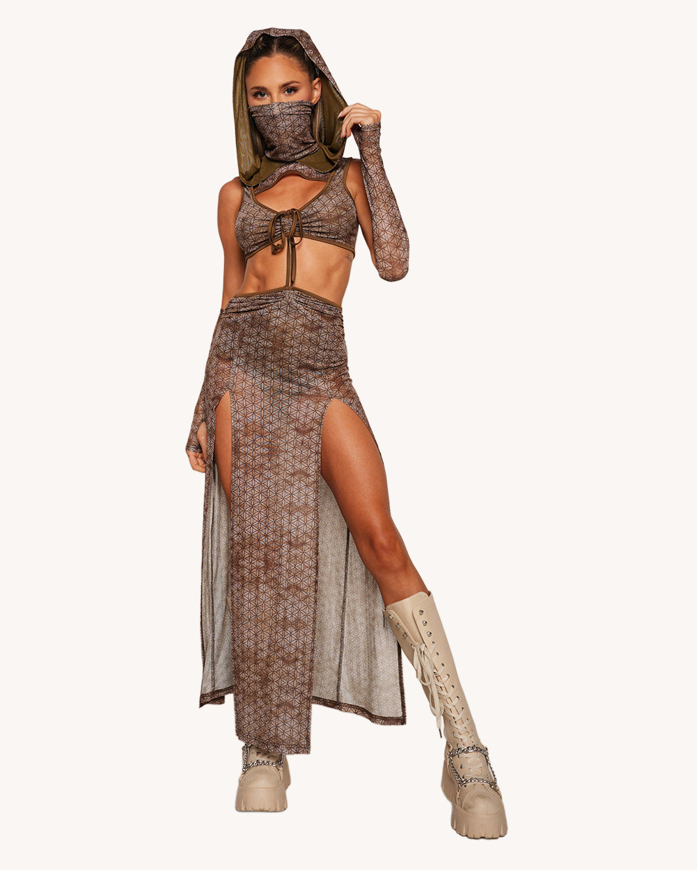 Wildwood Maxi Dress with Sleeves - Image 37680974856375