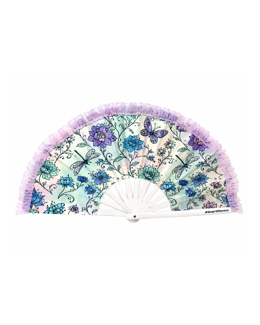 Whispering Willow Ruffled Small Hand Fan - Image 36253596778679