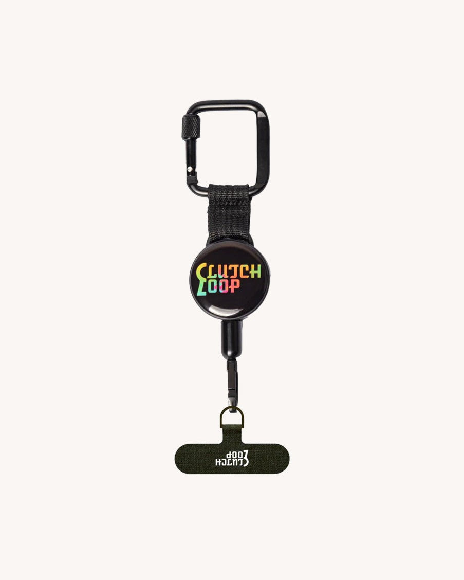 ClutchLoop Universal Anti-Theft Phone Tether-Black-Regular-Front--Model---S