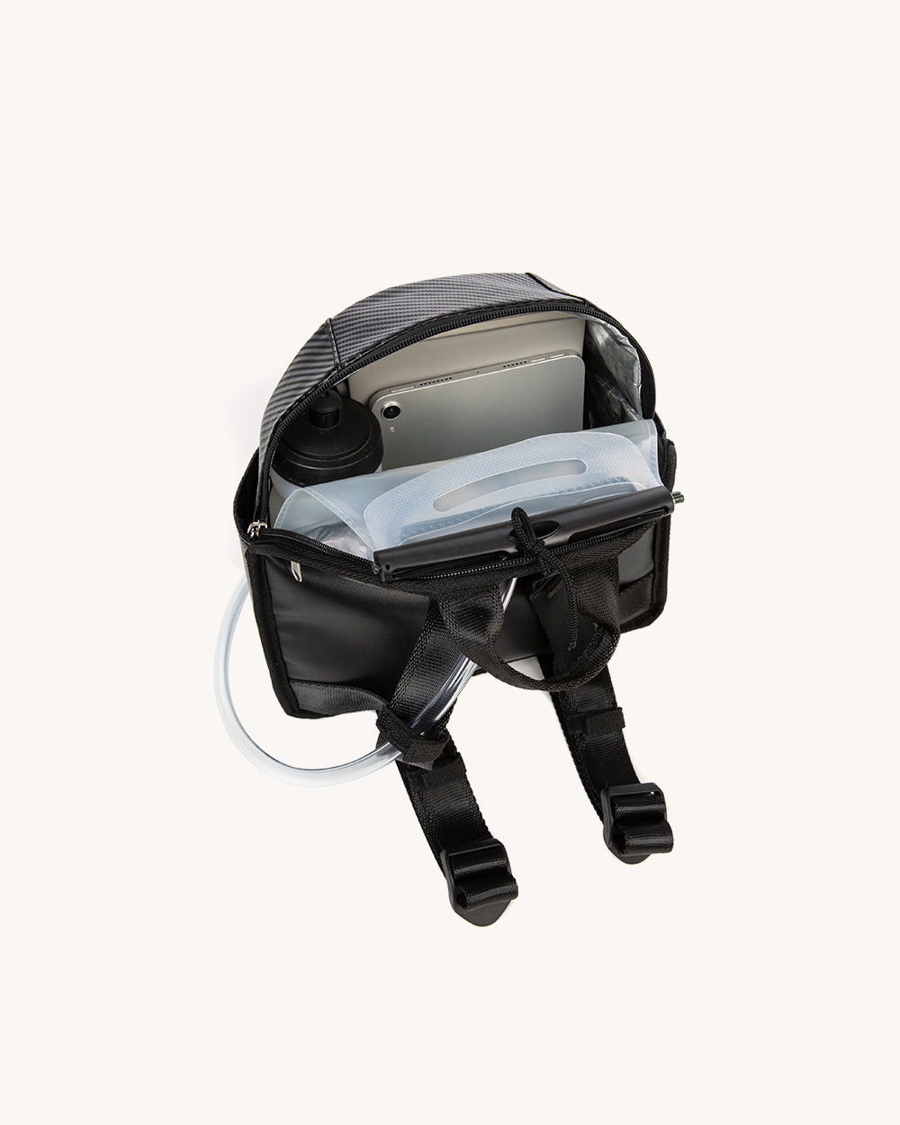 Digital Lollipop Rainbow Reflective Mini Hydration Pack opened