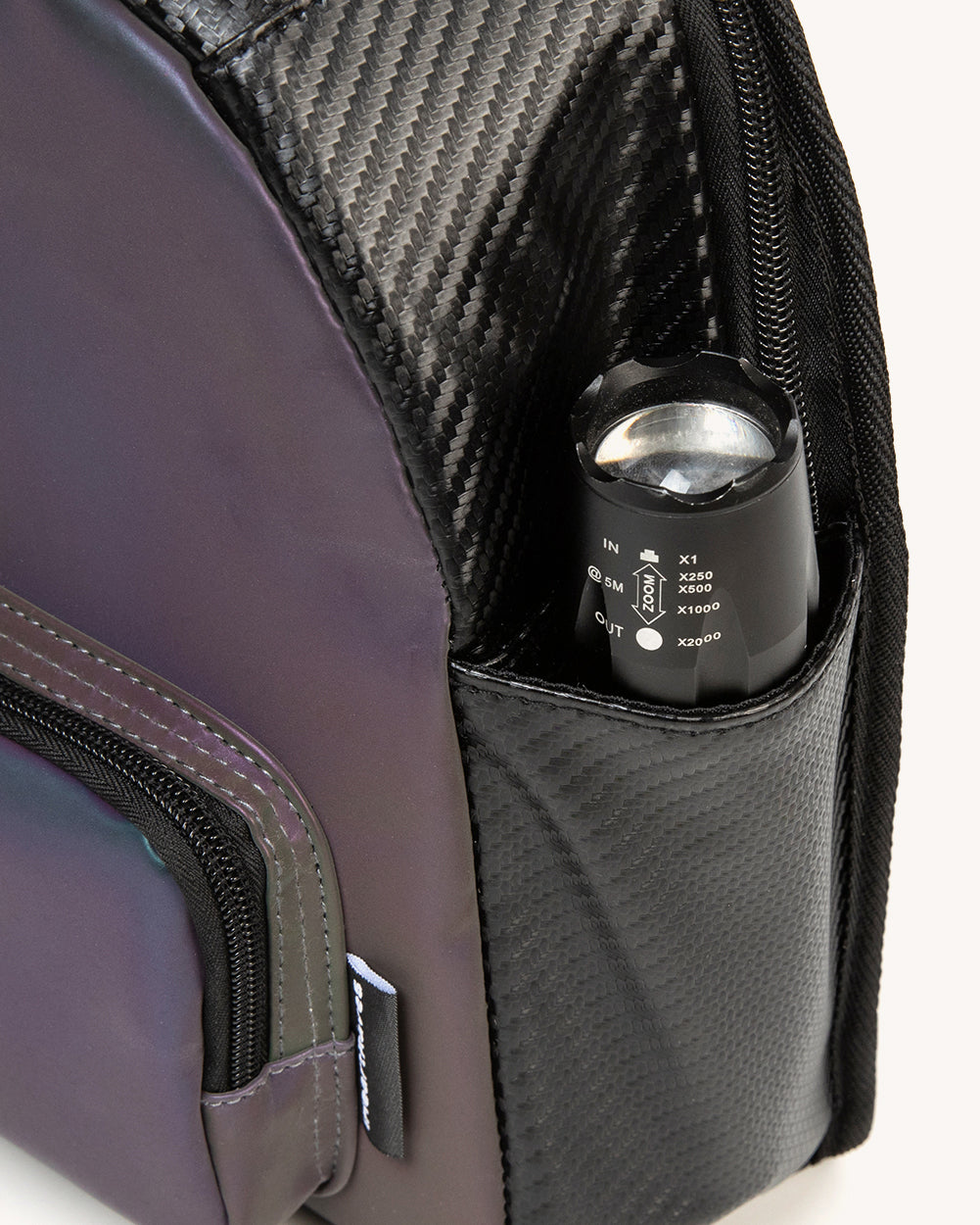 Digital Lollipop Rainbow Reflective Mini Hydration Pack detailed