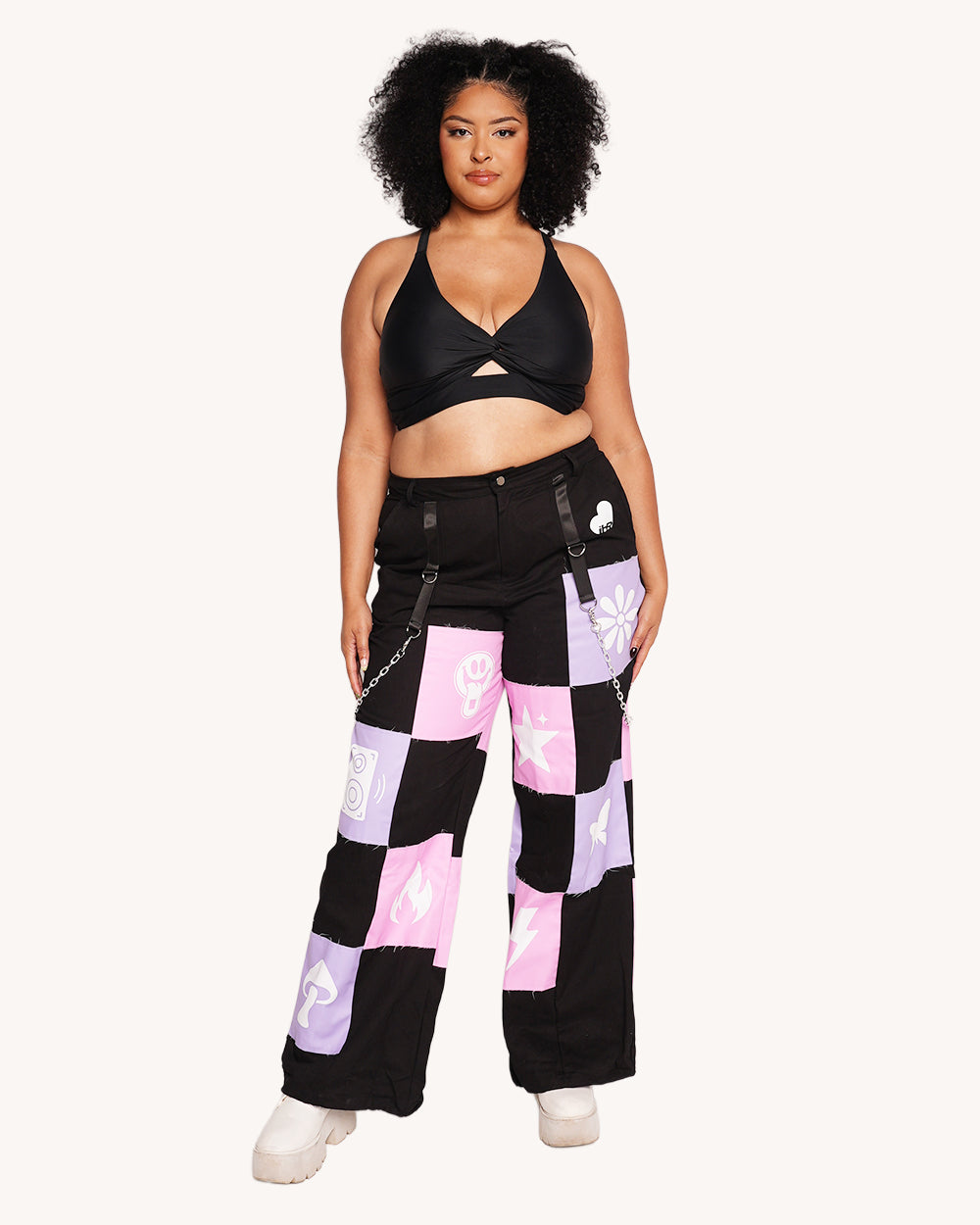 iHeartRaves Patchwork Cargo Pants - Image 2