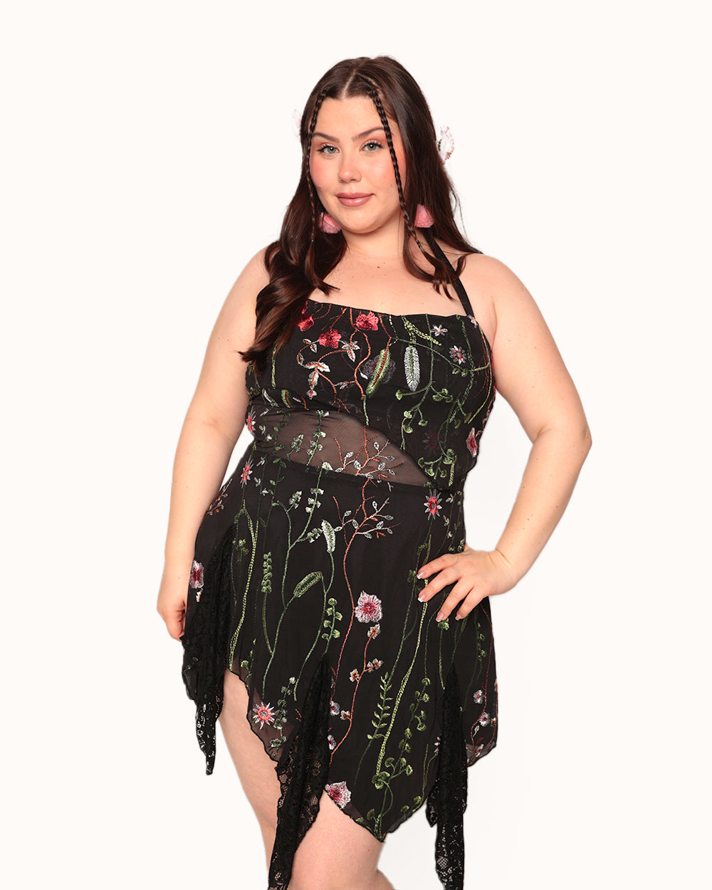 Lace Flowerfields Stretch Pixie Hem Dress - Image 5
