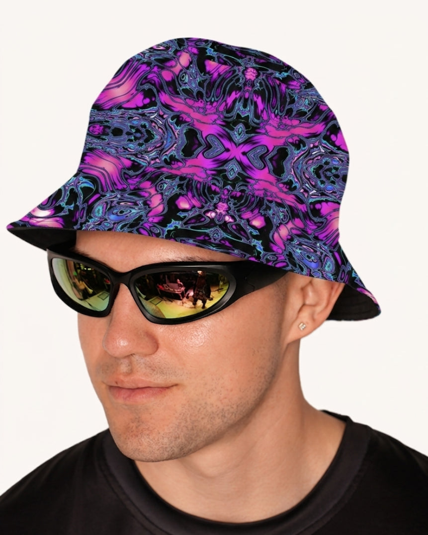 Lucid Lava Reversible Stash Bucket Hat - Image 35413315289271
