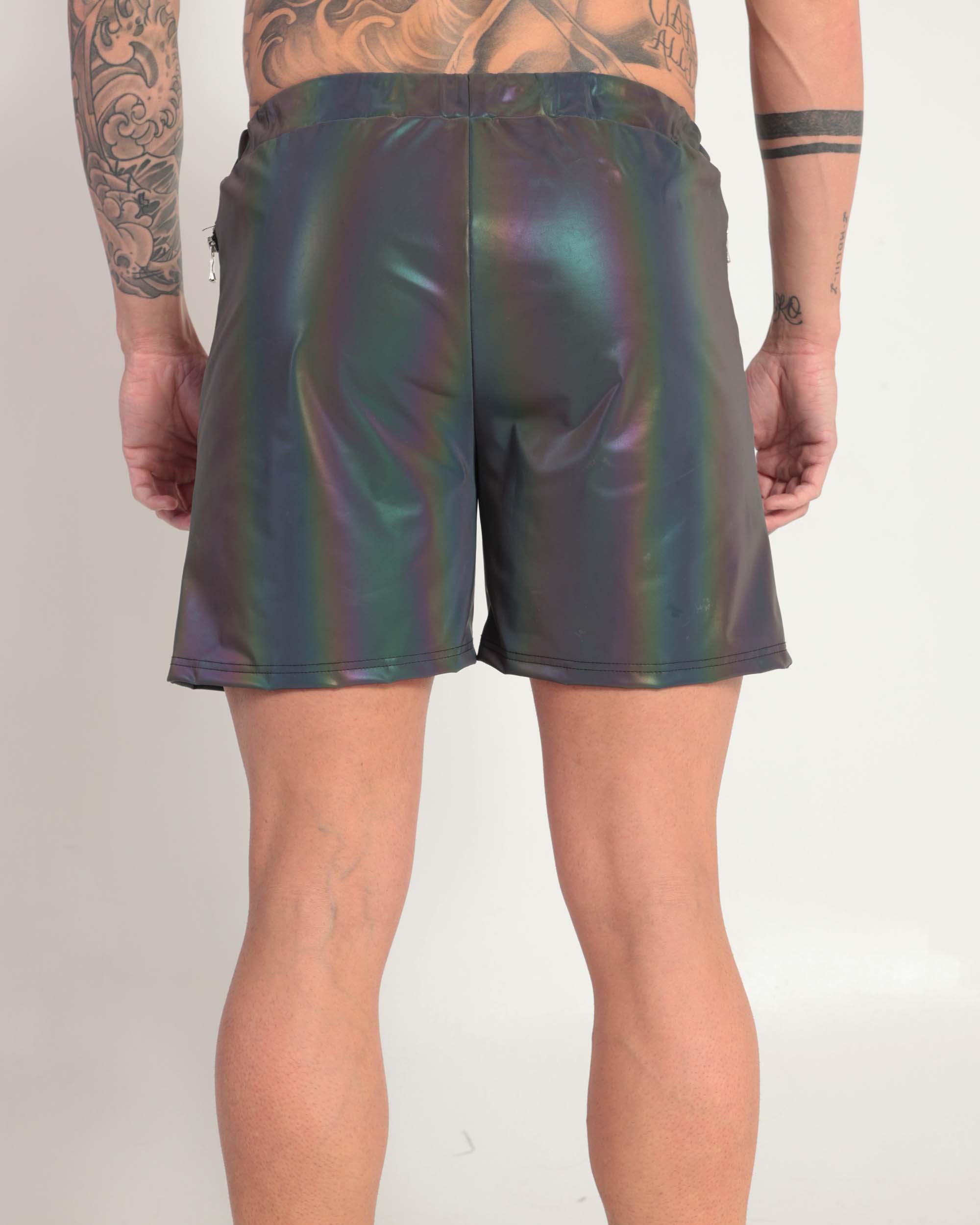 Rainbow Frequency Men's Reflective Shorts-Men