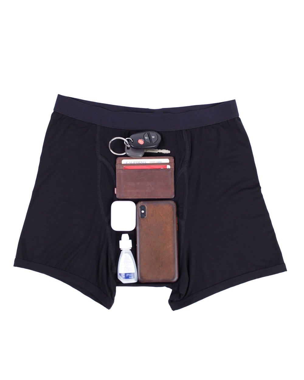 Hidden Pocket Men's Boxer Briefs-Men
