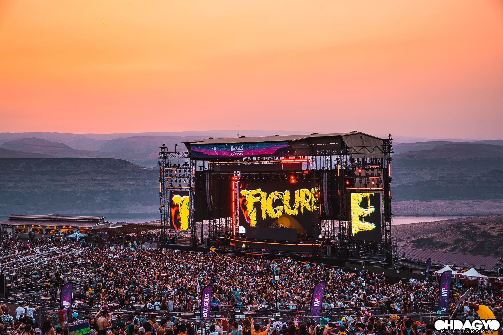 Figure During Golden Hour at Bass Canyon