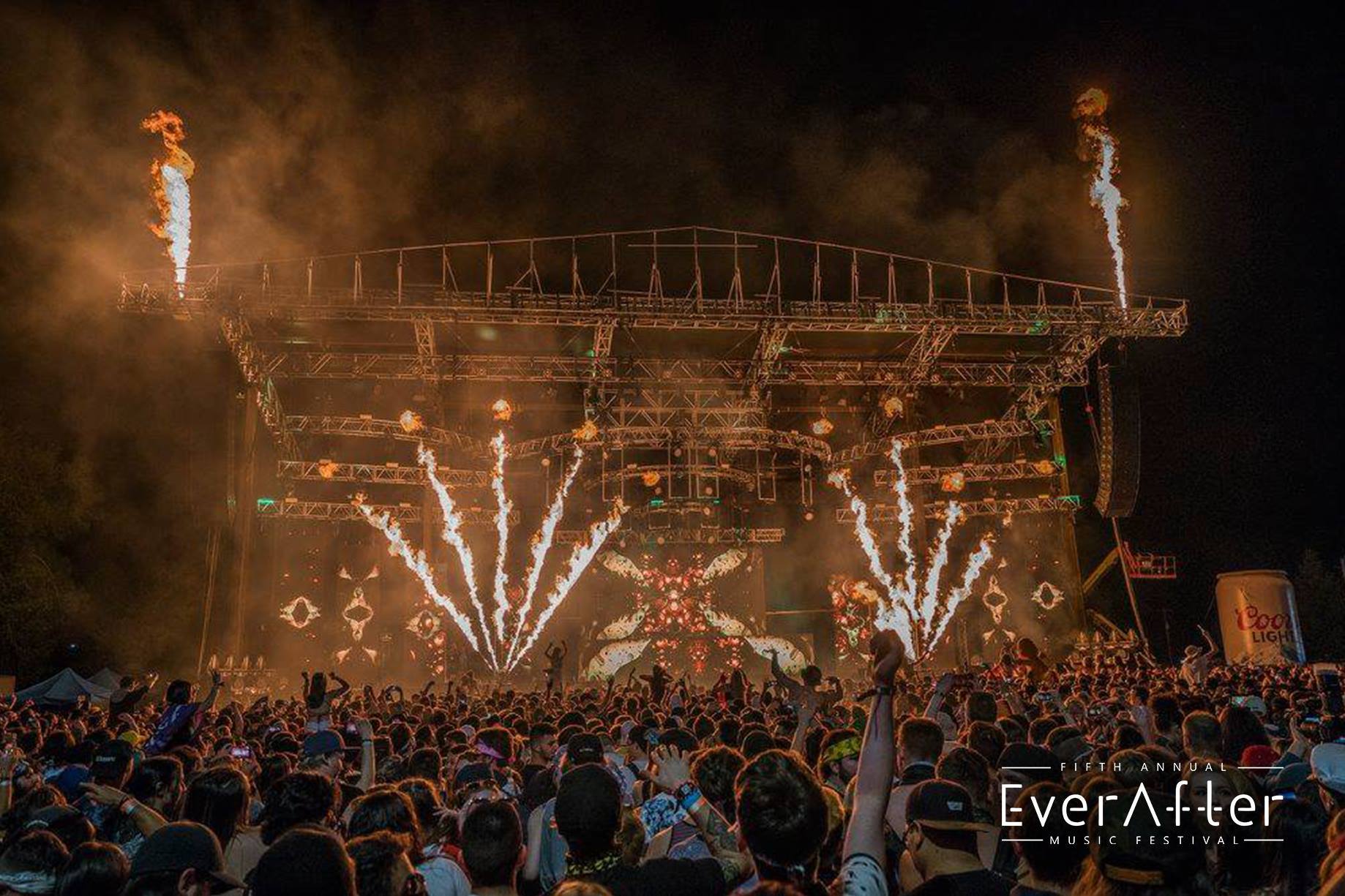 Ever After Mainstage Fireworks at NIghtime 