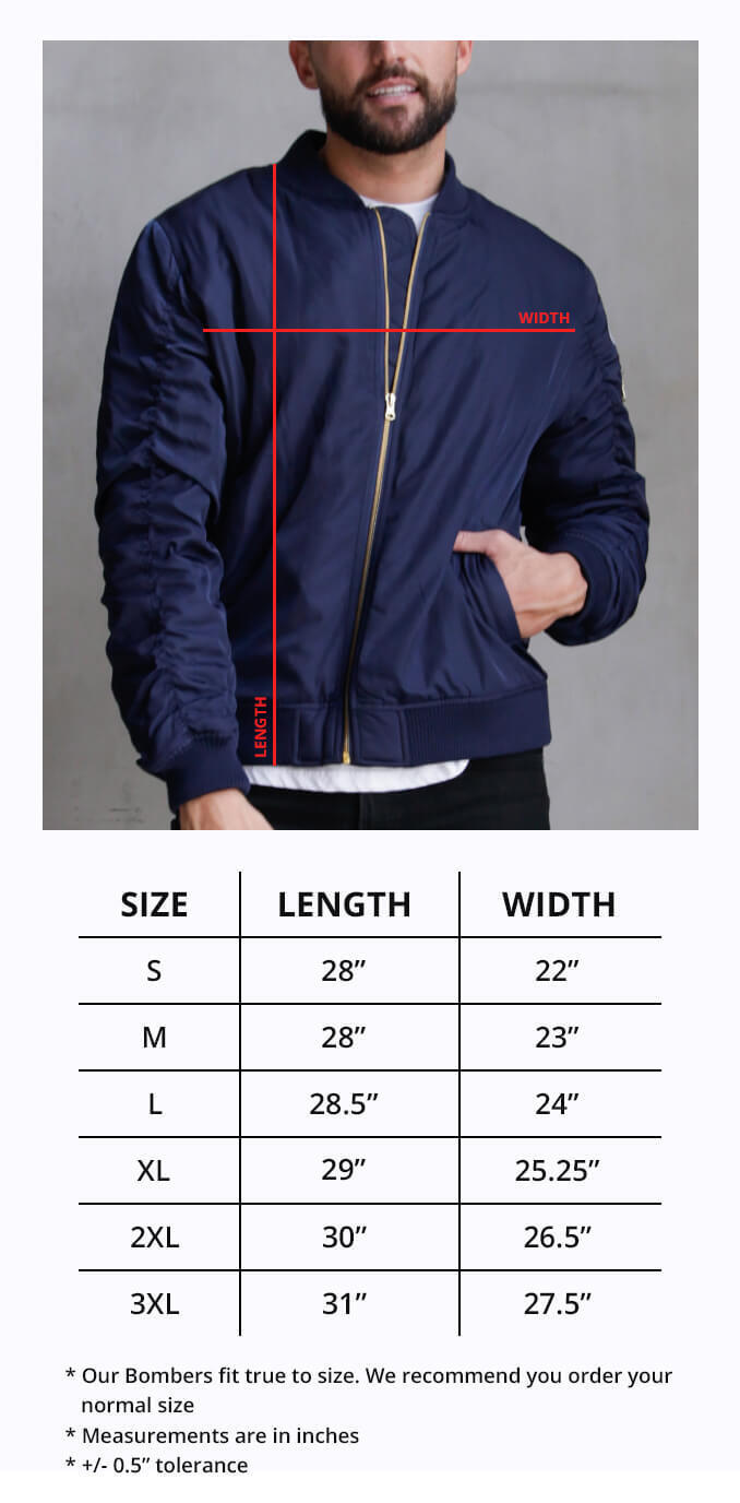 Midweight-Bomber-Size-Chart