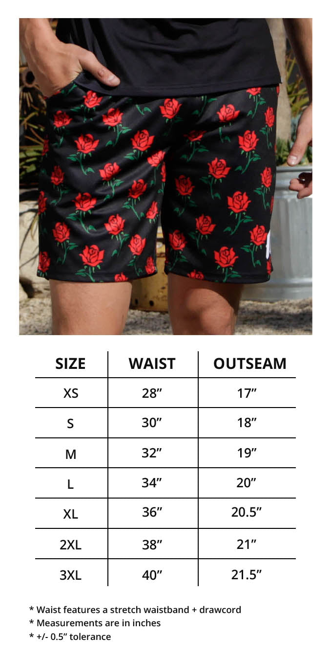 Men's Shorts Size Chart - iHR & ITAM