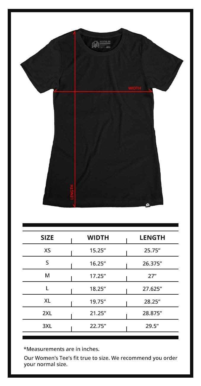 Women's Tee Size Chart