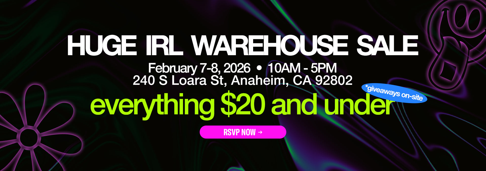 irl warehouse sale