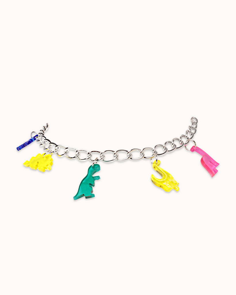 Dino Dance Choker-Green/Purple/Yellow-Regular-Front 2--Model---S