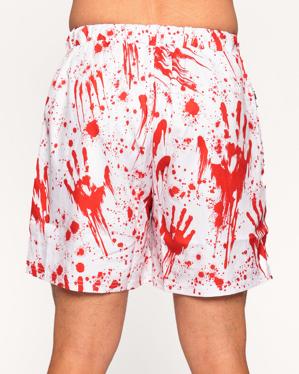 Echoes of Carnage Mens Blood Printed Shorts-Red/White-Regular-Back--Eric2---L