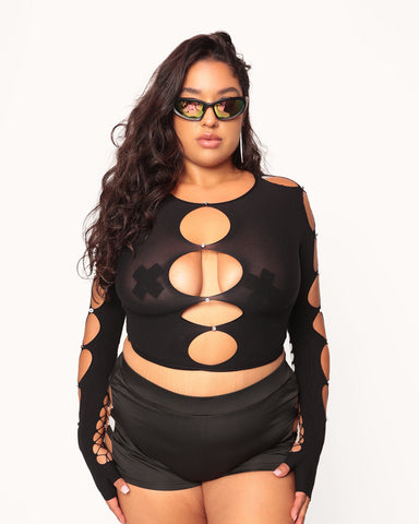 Endless Nights Long Sleeve Crop Top