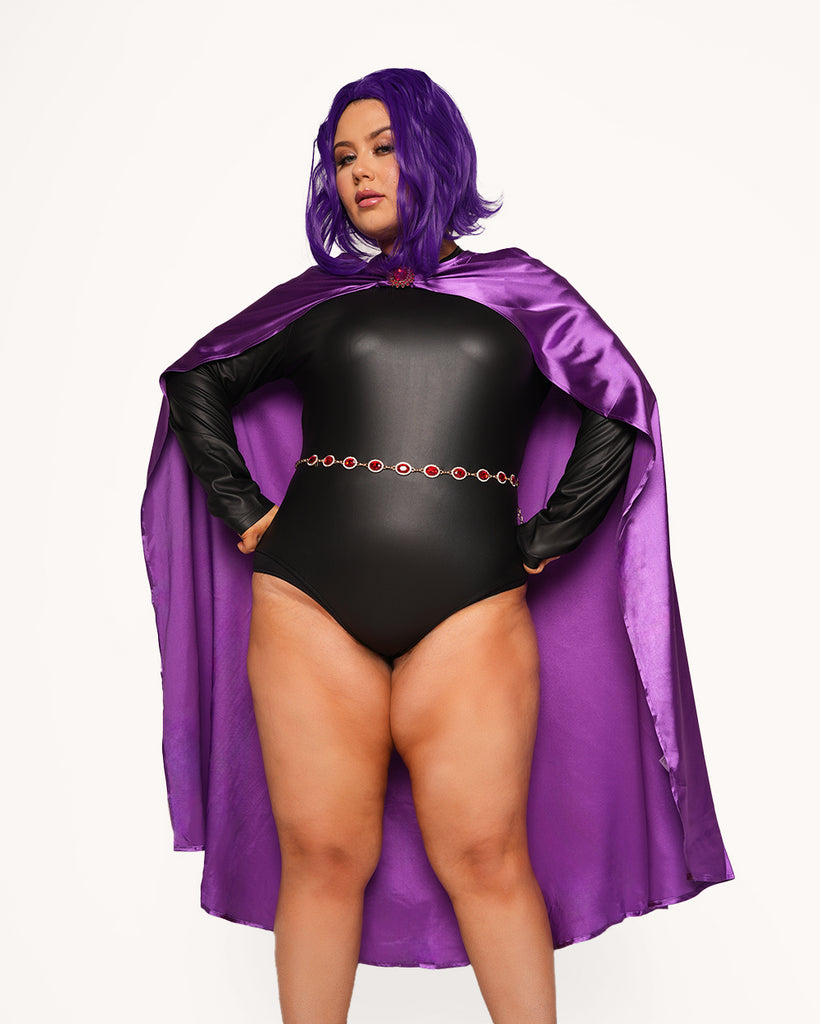 Guardian of Time Costume Set-Black/Purple-Curve1-Front 3--Milani---1X