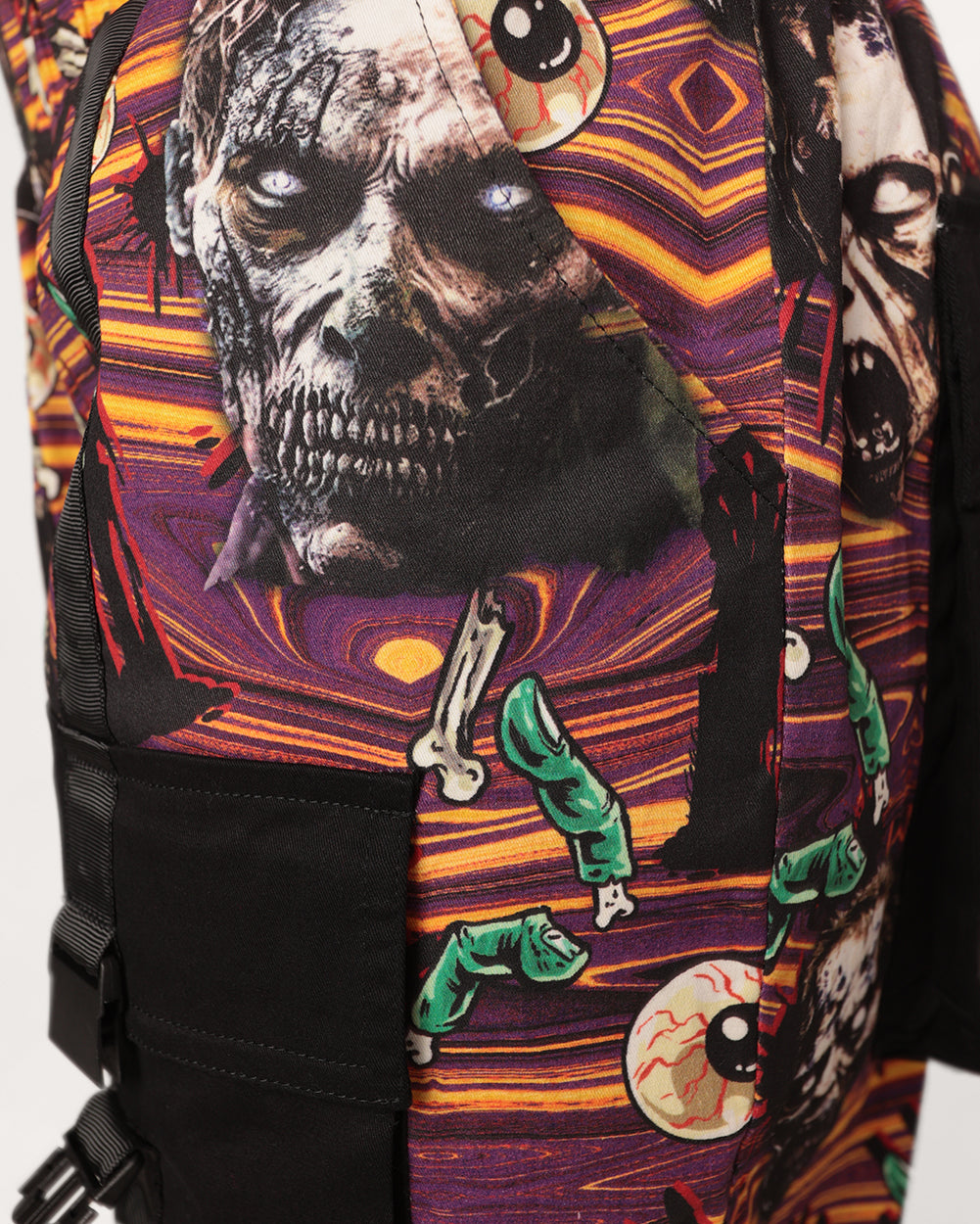 Eternal Decay Zombie Men’s Cargo Pants-Black/Purple-Regular-Detail--Aden---L