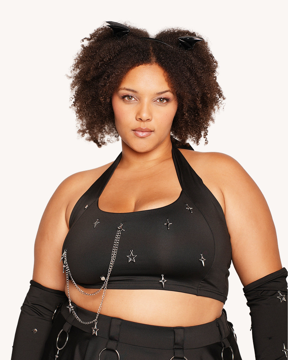 1-800 Techno Grl Halter Top with Arm Warmers - Image 5