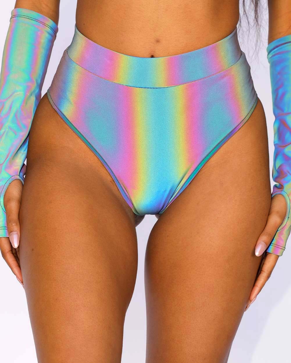 Blinding Lights Rainbow Reflective Bottoms-Black/Rainbow-Reflective--Nevaeh---S