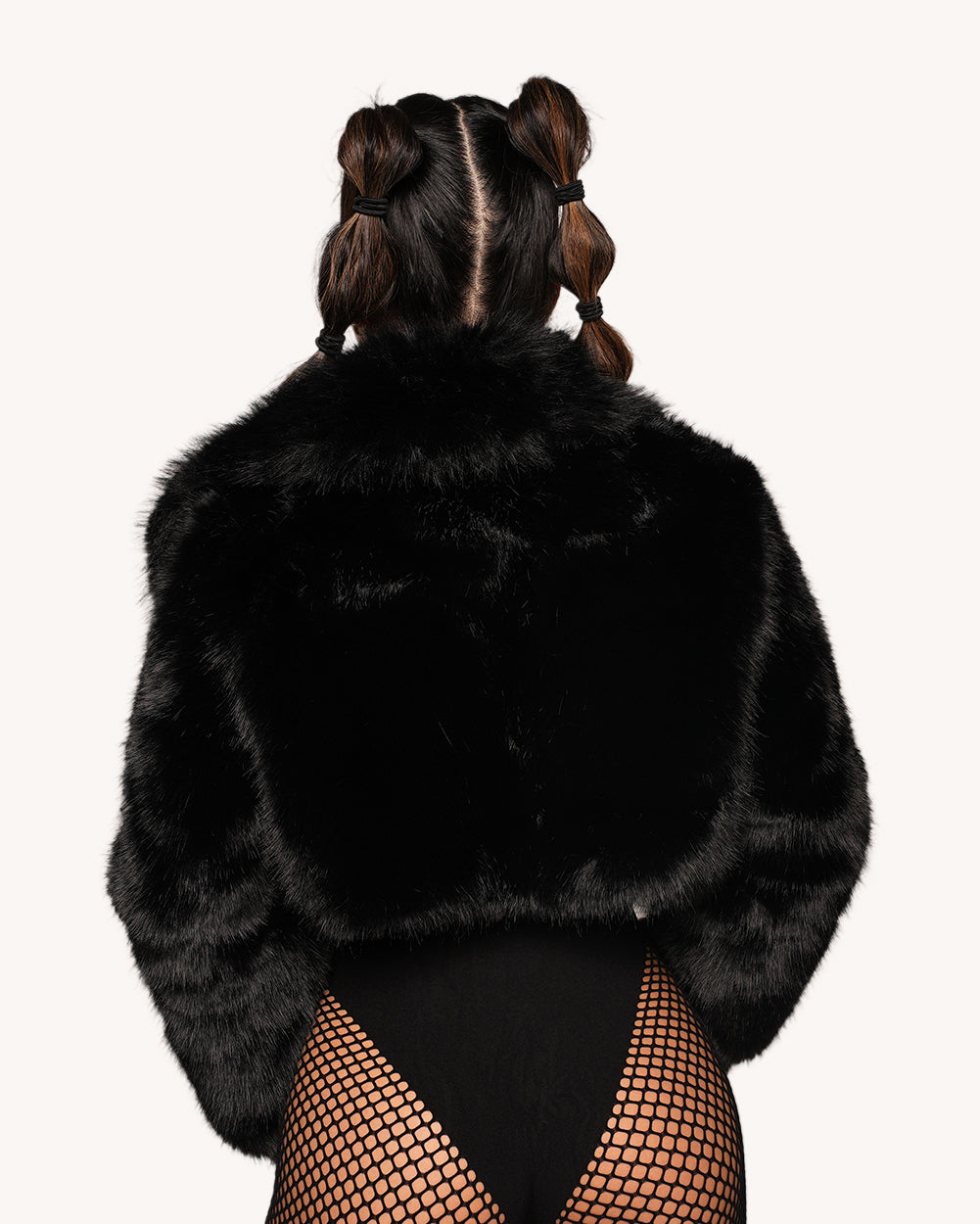 After Dark Cropped Fur Jacket - Image 1