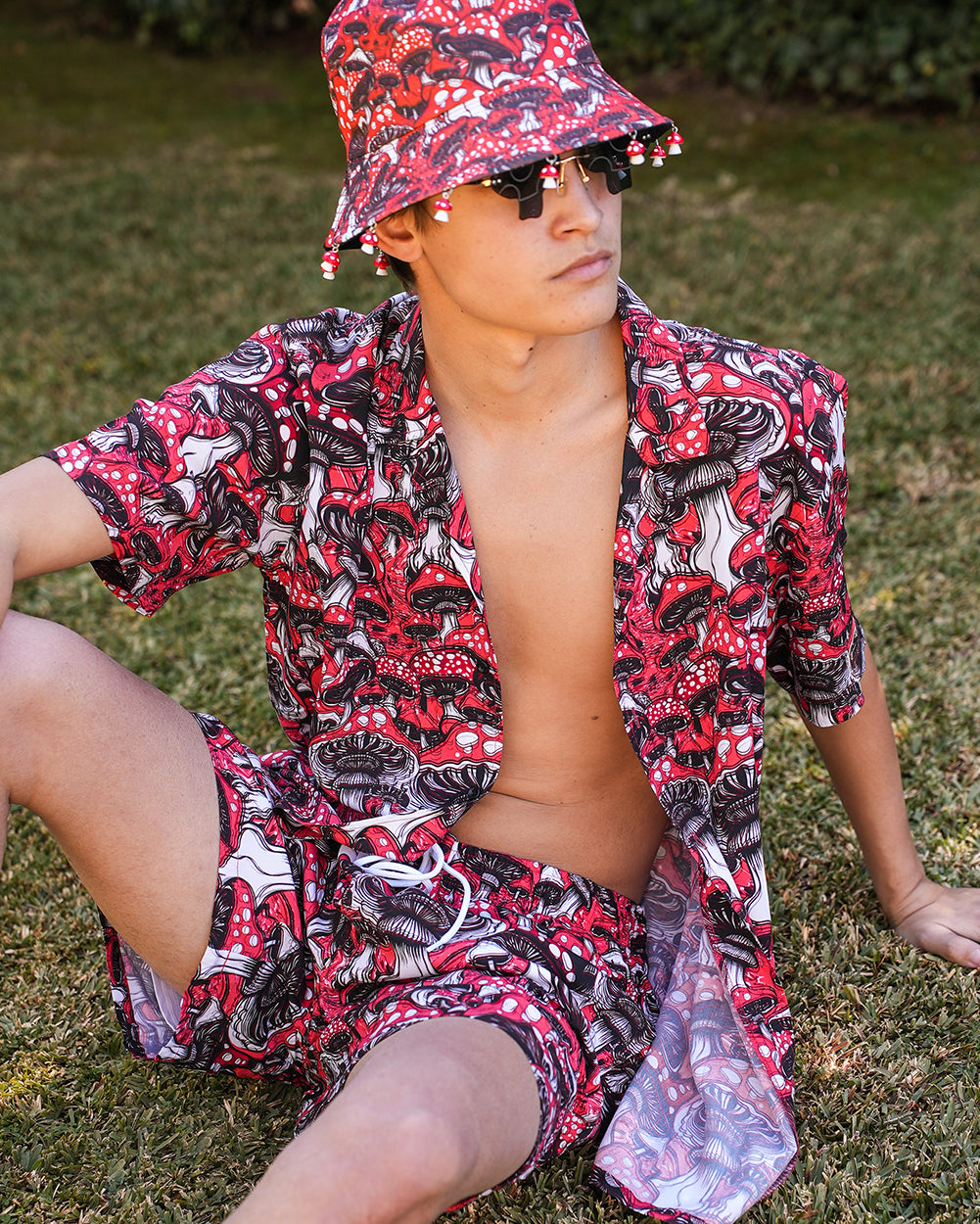 Secret of Life Mushroom Camp Shirt-Men