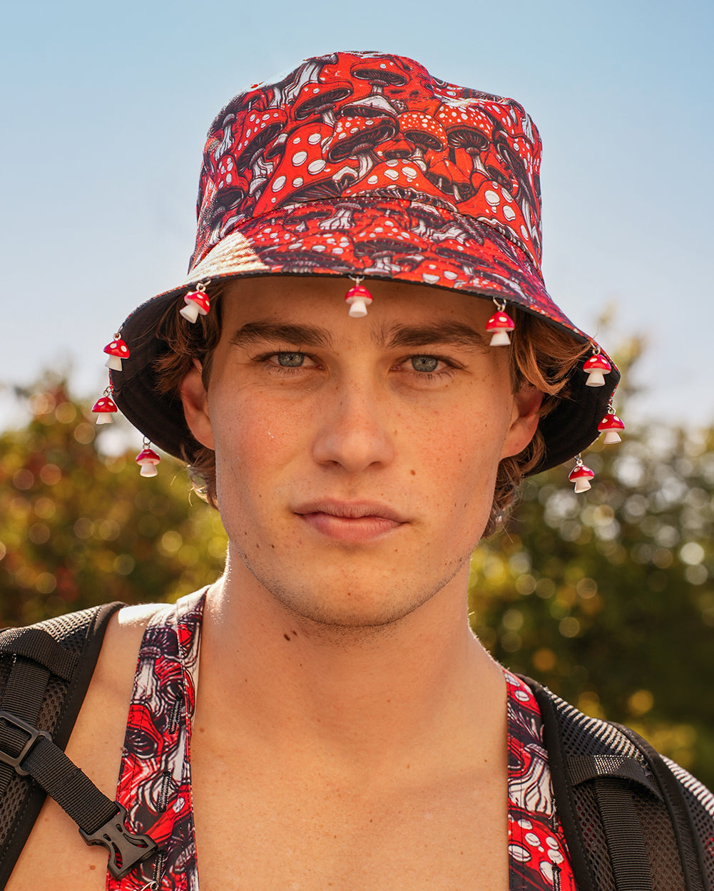 Secret of Life Mushroom Bucket Hat with Charms - Image 34781593010359