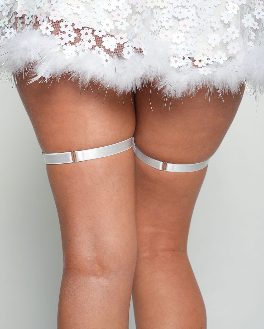 Bare Blossom Chain Leg Garters-White-Regular-Back--Sarah2---S