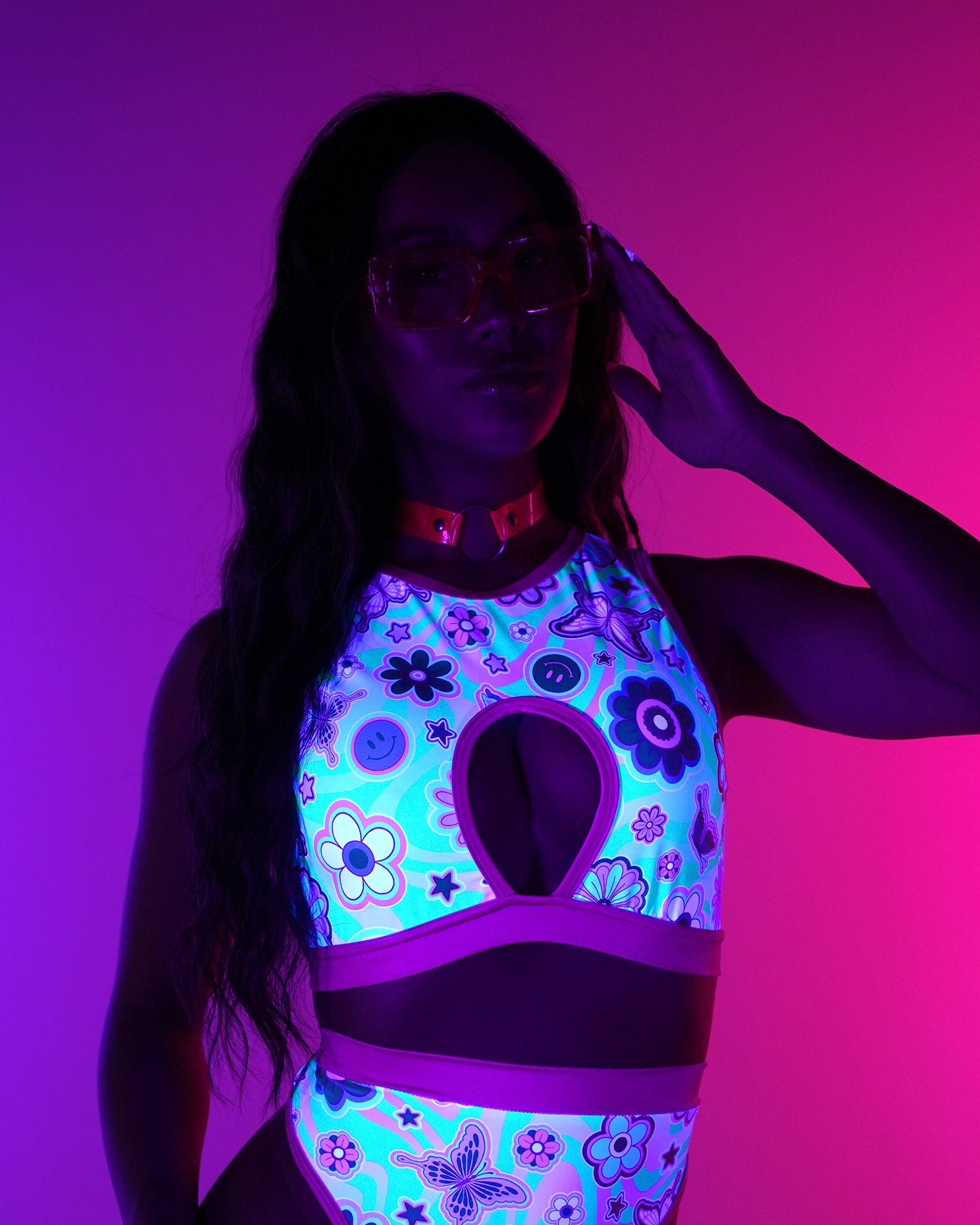 Rolita Couture x iHR Groove Garden Cut Out Top - Image 1