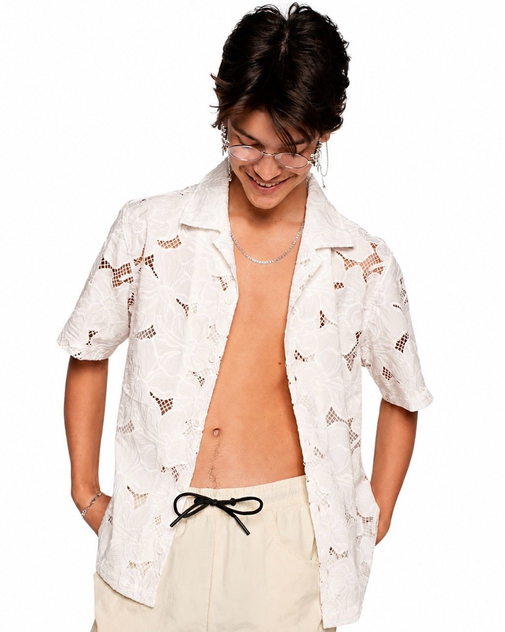 Coastal Groove Men's Camp Shirt - Image 35518540284087