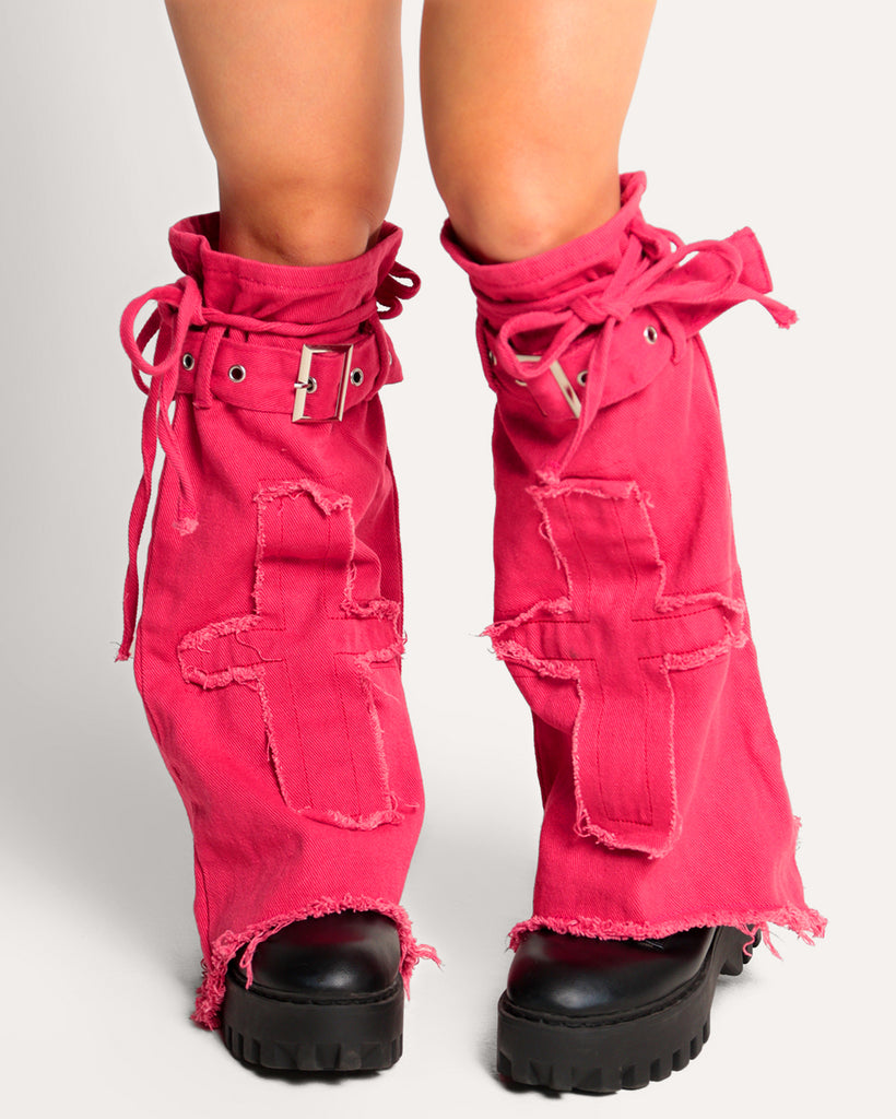 Virtual Vixen Leg Warmer-Hot Pink-Regular-Front--Sarah2---S