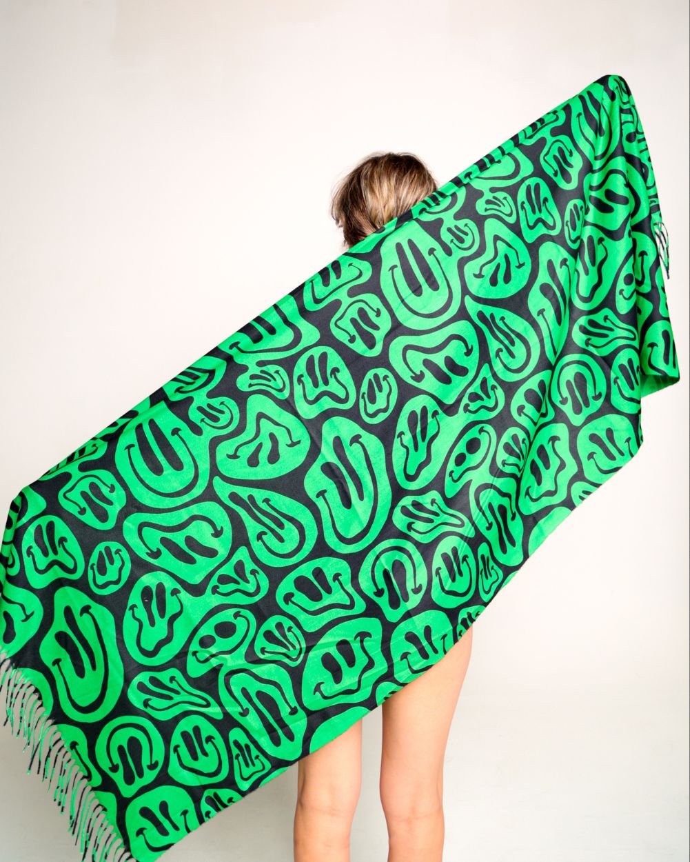 Melty Fantasy Pashmina Pashmina-Green-Regular-Back--Model---S