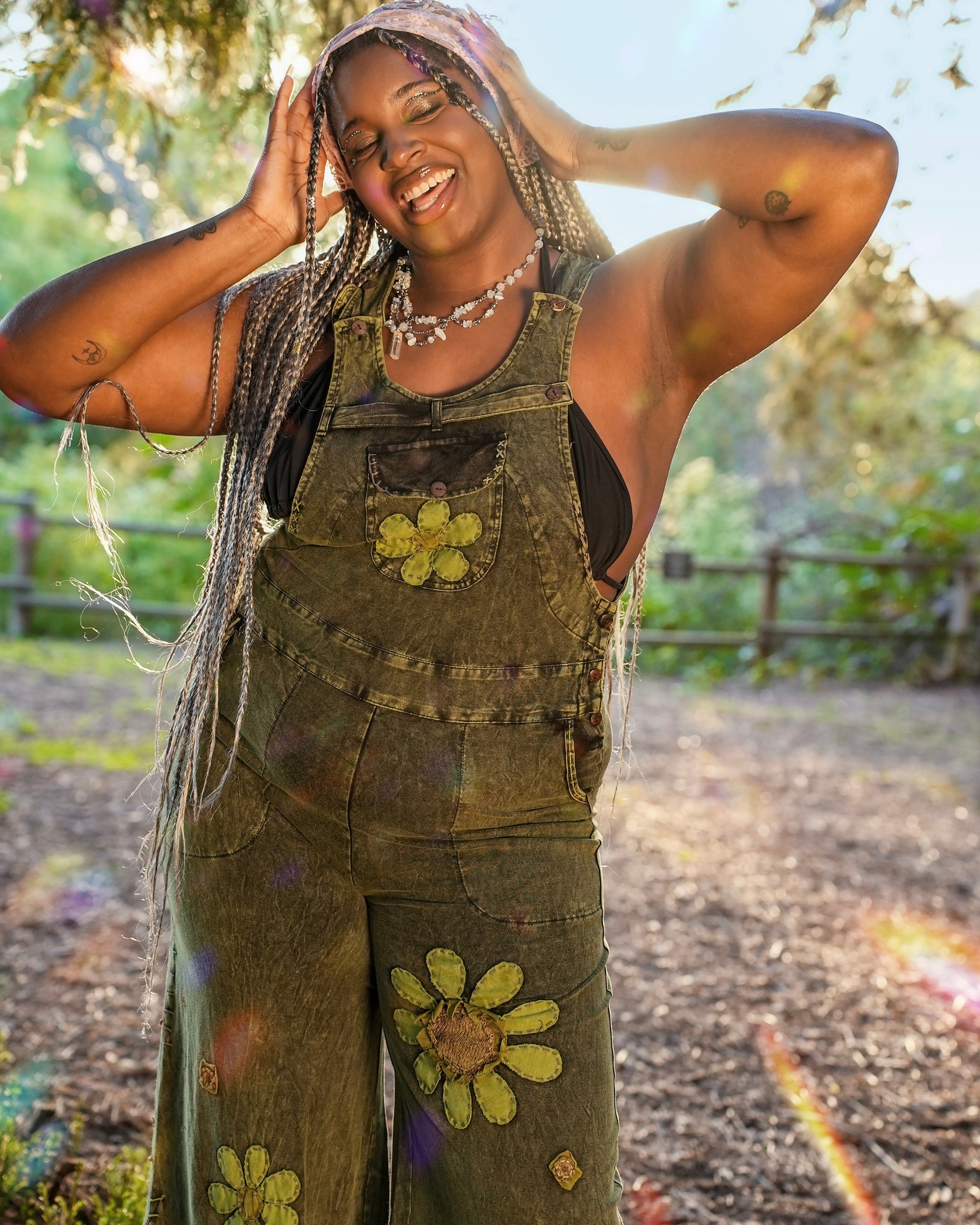 Sunflower State of Mind Overalls - Green - Image 35866617610423