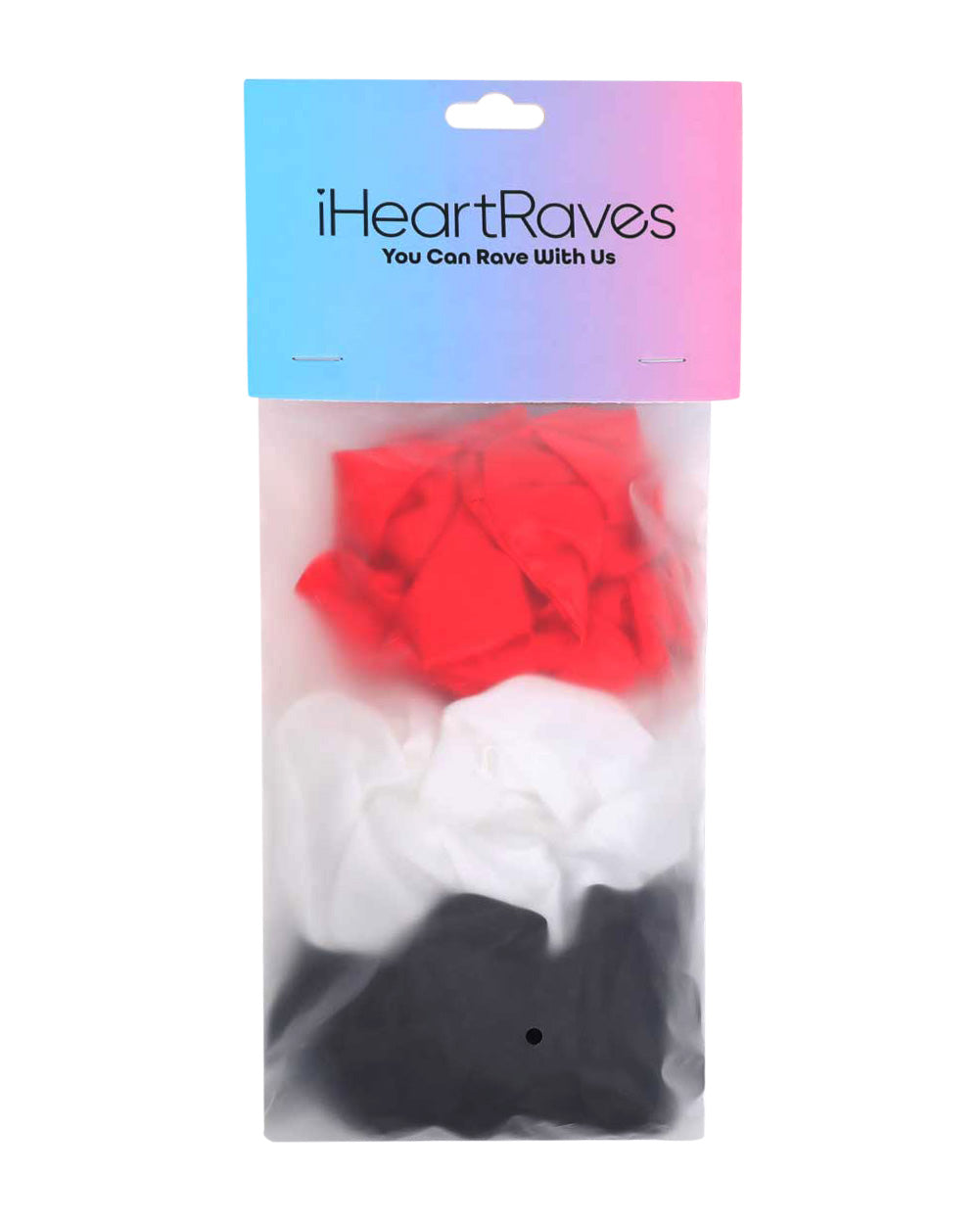 Black-White-Red Fabulous Feelings Scrunchies Set-Assorted-Detail3