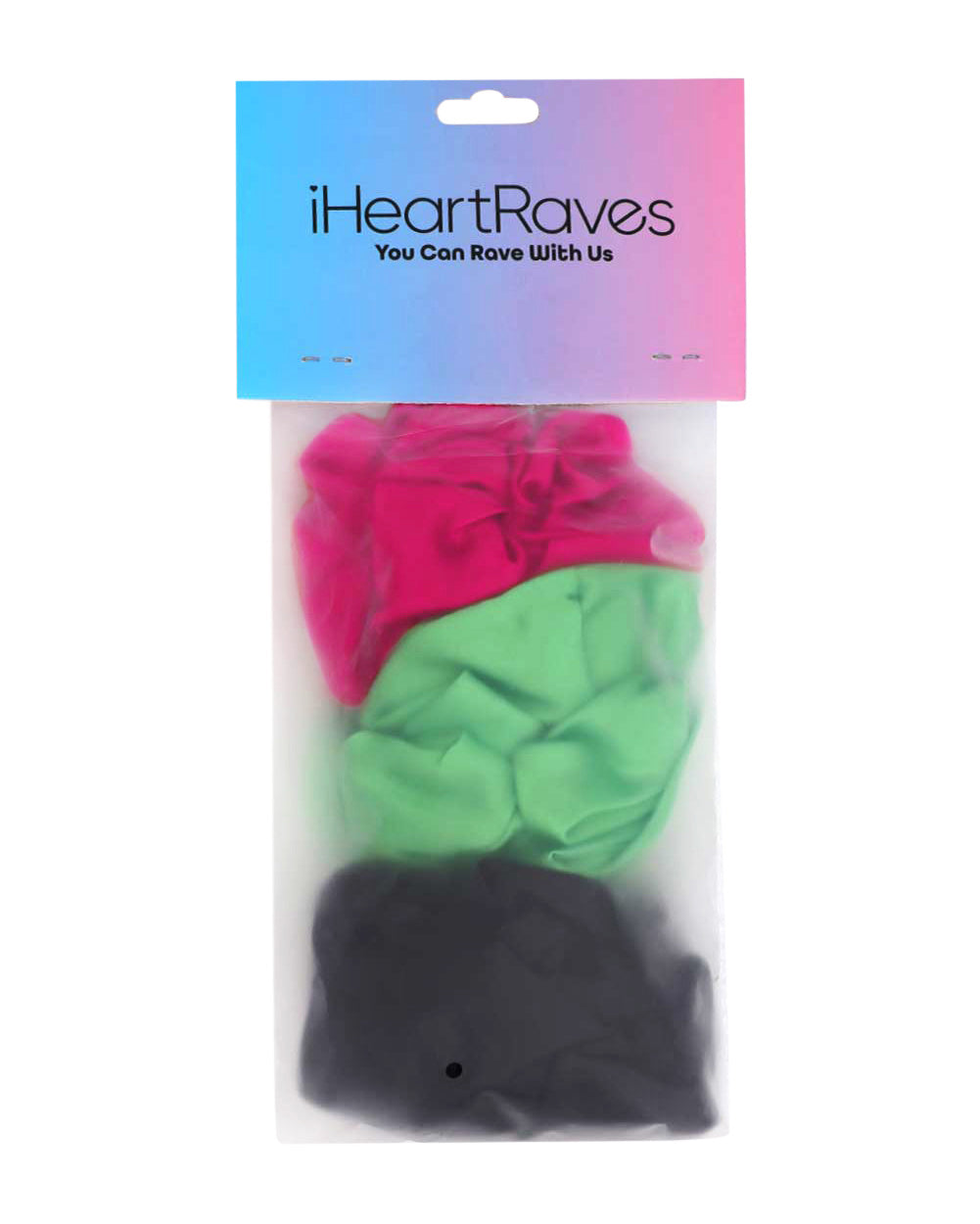 Black-Neon Green-Neon Pink Fabulous Feelings Scrunchies Set-Assorted-Full 2